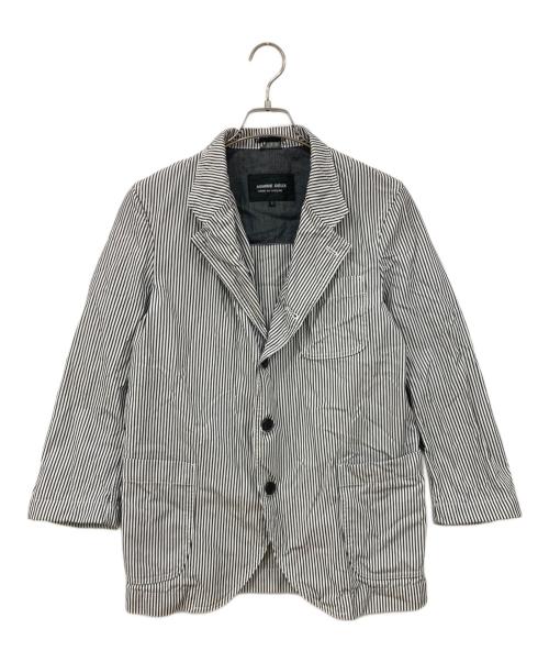 HOMME DEUX（オム・ドゥ）HOMME DEUX (オム・ドゥ) カバーオール ホワイト×ブラック サイズ:Sの古着・服飾アイテム