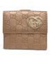 GUCCI（グッチ）の古着「2つ折り財布/グッチシマ」｜ピンク