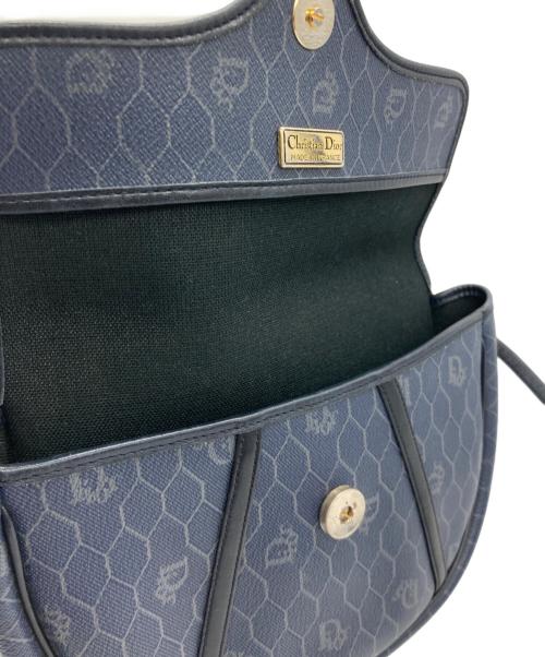 Christian Dior（クリスチャン ディオール）Christian Dior (クリスチャン ディオール) ショルダーポーチ/ハニカム柄 ネイビーの古着・服飾アイテム