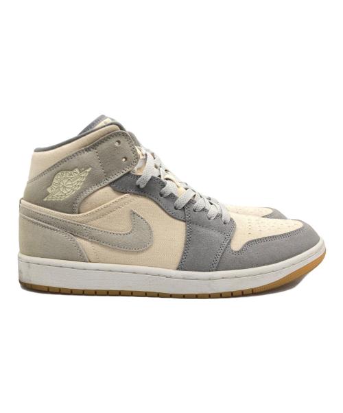 NIKE（ナイキ）NIKE (ナイキ) Air Jordan 1 Mid SE グレー×ベージュ サイズ:28.5cmの古着・服飾アイテム