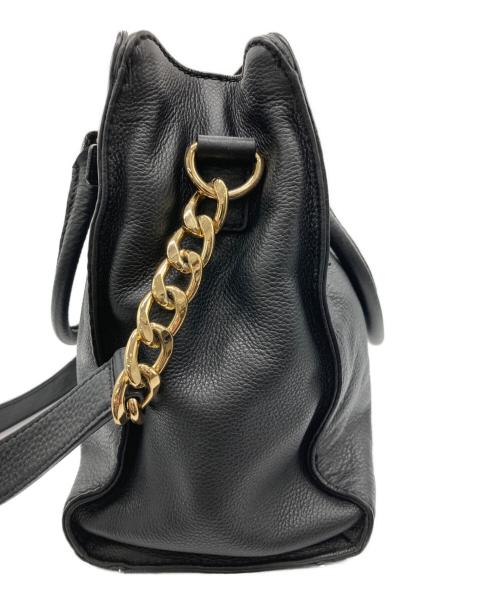 MICHAEL KORS（マイケル・コース）MICHAEL KORS (マイケル・コース) 2WAYバッグ ブラック×ゴールドの古着・服飾アイテム