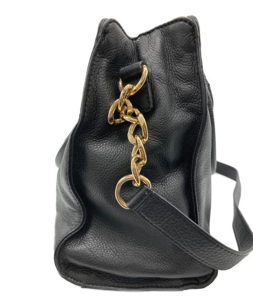 MICHAEL KORS（マイケル・コース）MICHAEL KORS (マイケル・コース) 2WAYバッグ ブラック×ゴールドの古着・服飾アイテム
