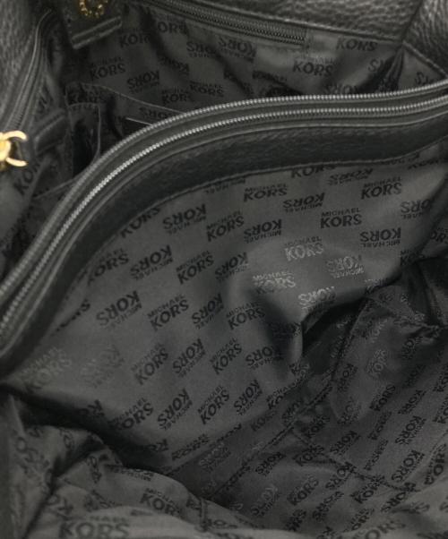 MICHAEL KORS（マイケル・コース）MICHAEL KORS (マイケル・コース) 2WAYバッグ ブラック×ゴールドの古着・服飾アイテム