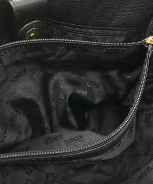 MICHAEL KORS（マイケル・コース）MICHAEL KORS (マイケル・コース) 2WAYバッグ ブラック×ゴールドの古着・服飾アイテム