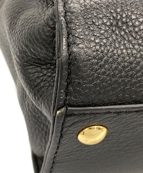 MICHAEL KORS（マイケル・コース）MICHAEL KORS (マイケル・コース) 2WAYバッグ ブラック×ゴールドの古着・服飾アイテム