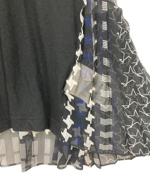 sacai（サカイ）sacai (サカイ) 半袖ブラウス ブラック×ネイビー サイズ:Mサイズの古着・服飾アイテム