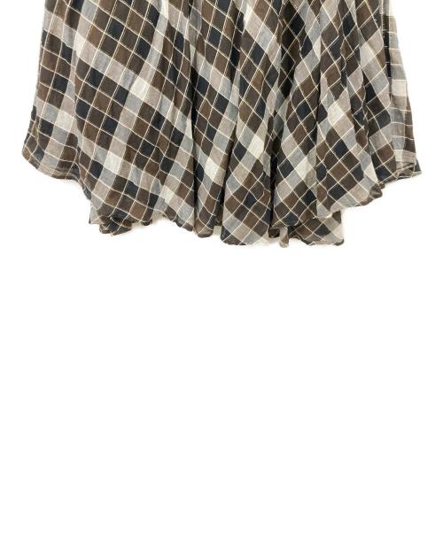ne quittez pas（ヌキテパ）ne quittez pas (ヌキテパ) スカート ブラウン×グレー サイズ:-の古着・服飾アイテム
