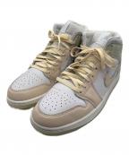 NIKEナイキ）の古着「Air Jordan 1 Mid "White/Sea Glass/Glacier Blue/Guava Ice"」｜ホワイト×ライトピンク
