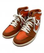 NIKEナイキ）の古着「Women's Air Jordan 1 MM High "Desert Orange"」｜オレンジ×ホワイト