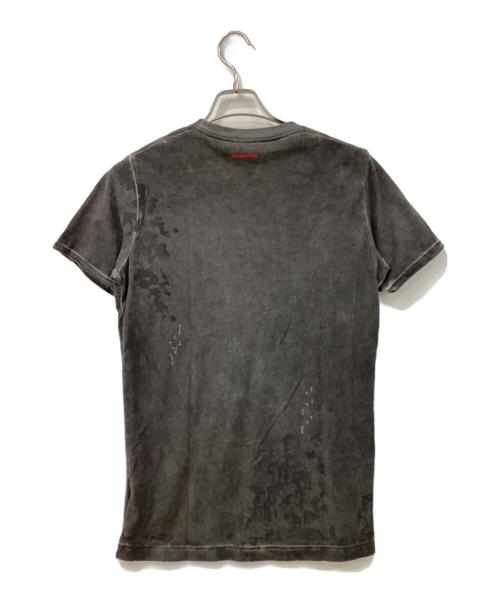 DSQUARED2（ディースクエアード）DSQUARED2 (ディースクエアード) 半袖カットソー グレー×レッド サイズ:Mサイズの古着・服飾アイテム