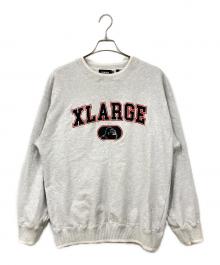 X-LARGE（エクストララージ）の古着「フェルトロゴクルーネックスウェット」｜グレー
