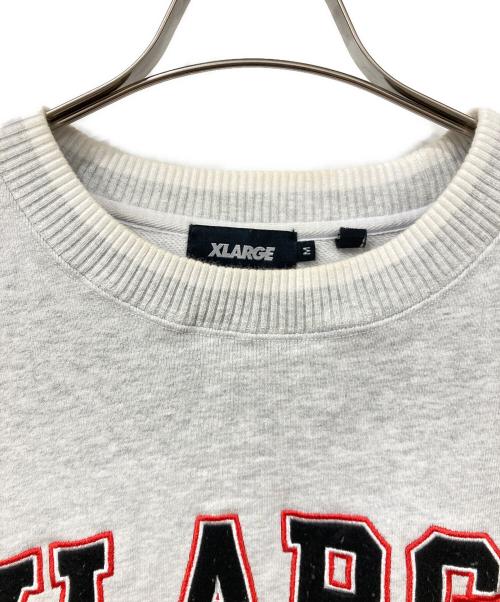 X-LARGE（エクストララージ）X-LARGE (エクストララージ) フェルトロゴクルーネックスウェット グレー サイズ:Mの古着・服飾アイテム