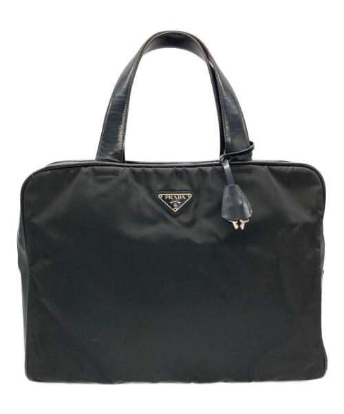 PRADA（プラダ）PRADA (プラダ) ナイロンハンドバッグ ブラックの古着・服飾アイテム