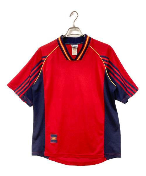 adidas（アディダス）adidas (アディダス) ゲームシャツ レッド サイズ:Lサイズの古着・服飾アイテム