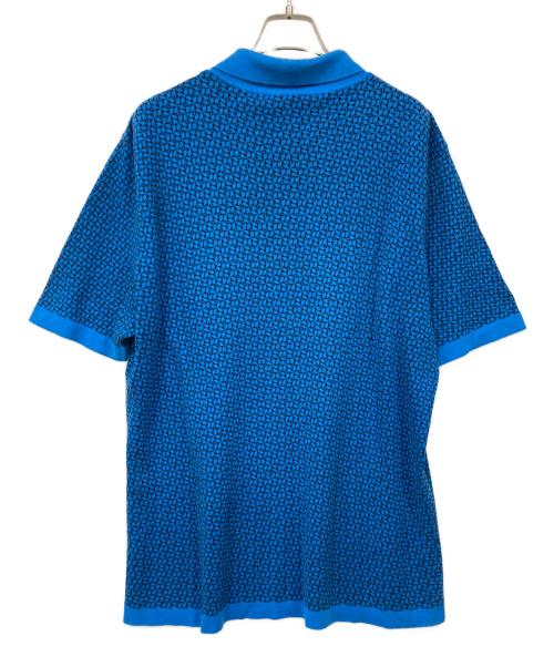 HERMES（エルメス）HERMES (エルメス) ポロシャツ ブルー×ブラック サイズ:XLサイズの古着・服飾アイテム