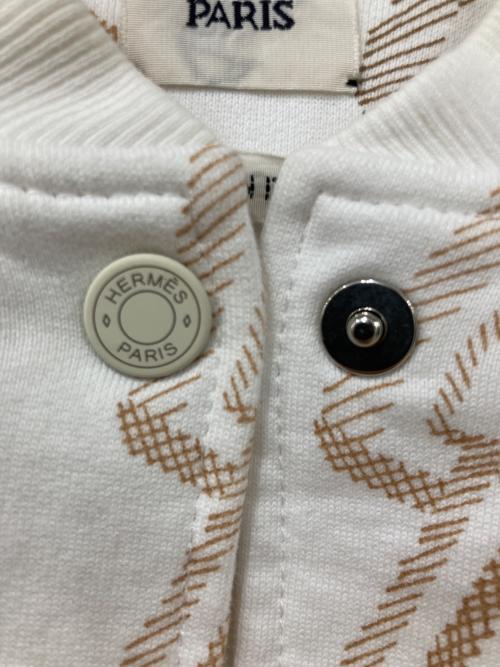 HERMES（エルメス）HERMES (エルメス) ブルゾン ホワイト×ベージュ サイズ:36の古着・服飾アイテム