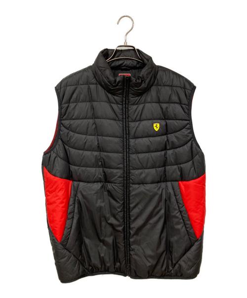 Scuderia Ferrari（スクーデリア・フェラーリ）Scuderia Ferrari (スクーデリア・フェラーリ) 中綿ベスト ブラック×レッド サイズ:XXLの古着・服飾アイテム