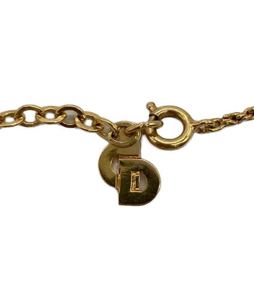 Christian Dior（クリスチャン ディオール）Christian Dior (クリスチャン ディオール) CDロゴネックレス ゴールドの古着・服飾アイテム