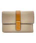 LOEWEロエベ）の古着「スモールバーティカルウォレット」｜ベージュ×ブラウン