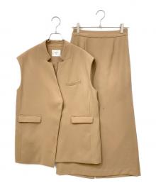 Ameri（アメリ）の古着「OTONA WRAP VEST SET U」｜ベージュ