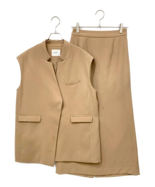 Ameri（アメリ）Ameri (アメリ) OTONA WRAP VEST SET U ベージュ サイズ:Mの古着・服飾アイテム