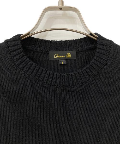 DRAWER（ドゥロワー）DRAWER (ドゥロワー) 厚手ニット ブラック サイズ:1の古着・服飾アイテム