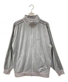 adidas（アディダス）の古着「ベロアトラックジャケット」｜グレー