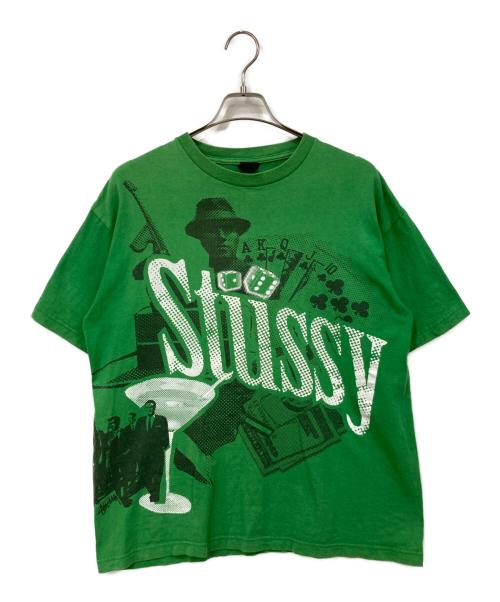 stussy（ステューシー）stussy (ステューシー) 半袖カットソー グリーン サイズ:Lサイズの古着・服飾アイテム