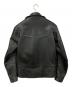 666 LEATHER WEAR (666レザーウェア) タイトフィット サイドベルト ライダースジャケット ブラック サイズ:SIZE 38：70000円