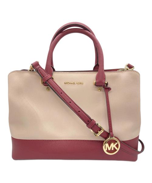 MICHAEL KORS（マイケルコース）MICHAEL KORS (マイケルコース) ハンドバッグ レッド×ピンクの古着・服飾アイテム
