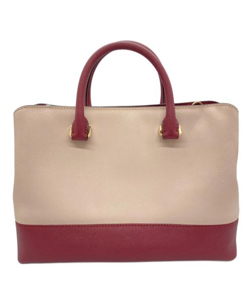 MICHAEL KORS（マイケルコース）MICHAEL KORS (マイケルコース) ハンドバッグ レッド×ピンクの古着・服飾アイテム