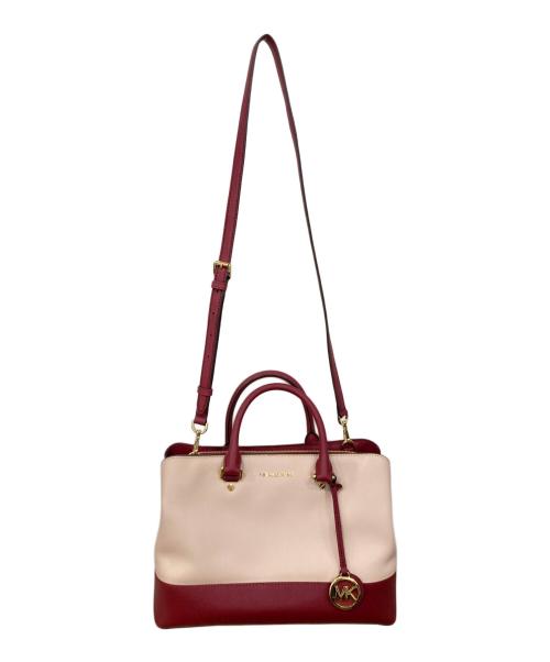 MICHAEL KORS（マイケルコース）MICHAEL KORS (マイケルコース) ハンドバッグ レッド×ピンクの古着・服飾アイテム