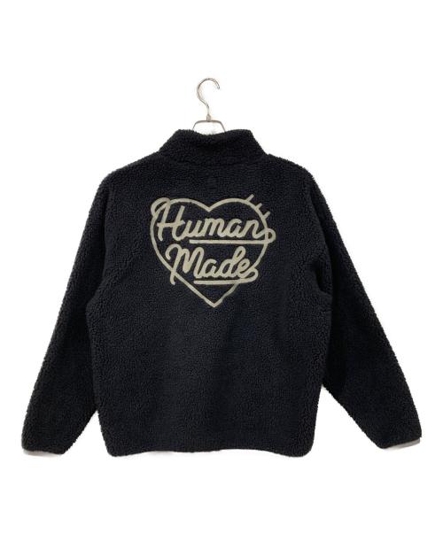 HUMAN MADE（ヒューマンメイド）HUMAN MADE (ヒューマンメイド) ボアフリースジャケット ブラック×グレー サイズ:Lサイズの古着・服飾アイテム
