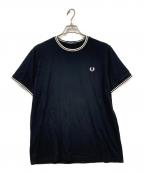FRED PERRYフレッドペリー）の古着「半袖カットソー」｜ブラック×ホワイト