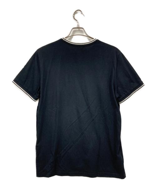 FRED PERRY（フレッドペリー）FRED PERRY (フレッドペリー) 半袖カットソー ブラック×ホワイト サイズ:Lサイズの古着・服飾アイテム