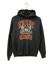 Hysteric Glamour（ヒステリックグラマー）の古着「プルオーバーパーカー」｜ブラック×オレンジ