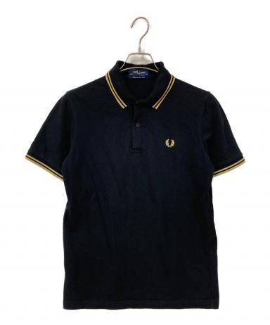 美品　Fred Perry ポロシャツ M9185 40 L ブラック×ゴールド 中古・古着通販】FRED PERRY (フレッドペリー) ポロシャツ ブラック