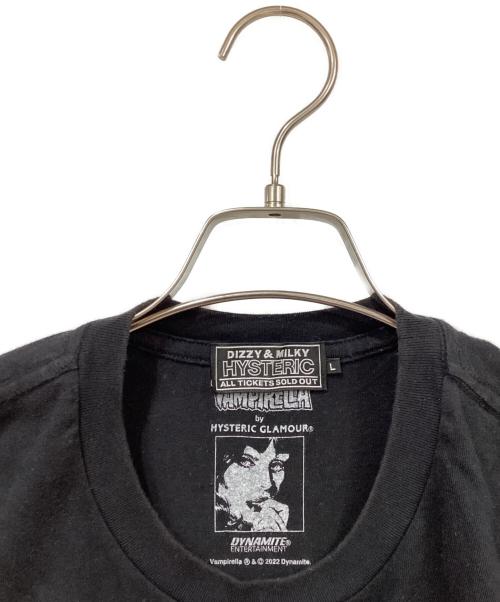 Hysteric Glamour（ヒステリックグラマー）Hysteric Glamour (ヒステリックグラマー) 半袖カットソー ブラック サイズ:Lの古着・服飾アイテム