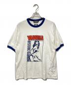 Hysteric Glamourヒステリックグラマー）の古着「半袖カットソー」｜ホワイト×ブルー