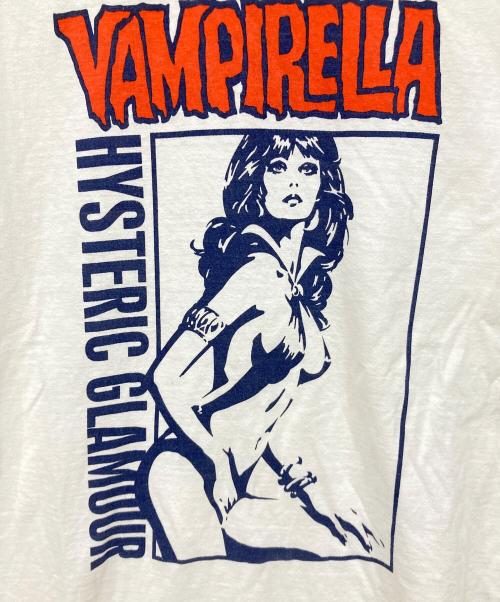 Hysteric Glamour（ヒステリックグラマー）Hysteric Glamour (ヒステリックグラマー) 半袖カットソー ホワイト×ブルー サイズ:SIZE XLの古着・服飾アイテム