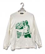 Hysteric Glamourヒステリックグラマー）の古着「長袖カットソー」｜ホワイト×グリーン