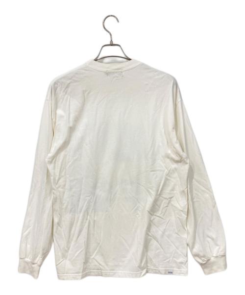 Hysteric Glamour（ヒステリックグラマー）Hysteric Glamour (ヒステリックグラマー) 長袖カットソー ホワイト×グリーン サイズ:SIZE Lの古着・服飾アイテム