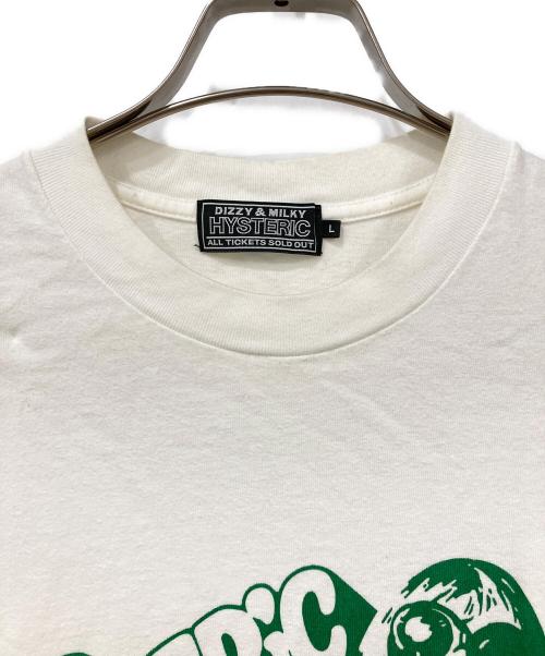 Hysteric Glamour（ヒステリックグラマー）Hysteric Glamour (ヒステリックグラマー) 長袖カットソー ホワイト×グリーン サイズ:SIZE Lの古着・服飾アイテム
