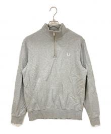 FRED PERRY（フレッドペリー）の古着「ハーフジップスウェット」｜グレー