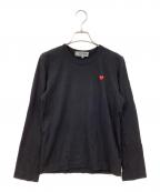 PLAY COMME des GARCONSプレイコムデギャルソン）の古着「長袖カットソー」｜ブラック