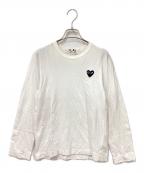 PLAY COMME des GARCONSプレイコムデギャルソン）の古着「長袖カットソー」｜ホワイト