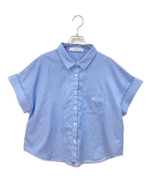 HER LIP TO（ハーリップトゥ）HER LIP TO (ハーリップトゥ) シャツブラウス ブルー×ホワイト サイズ:Sの古着・服飾アイテム