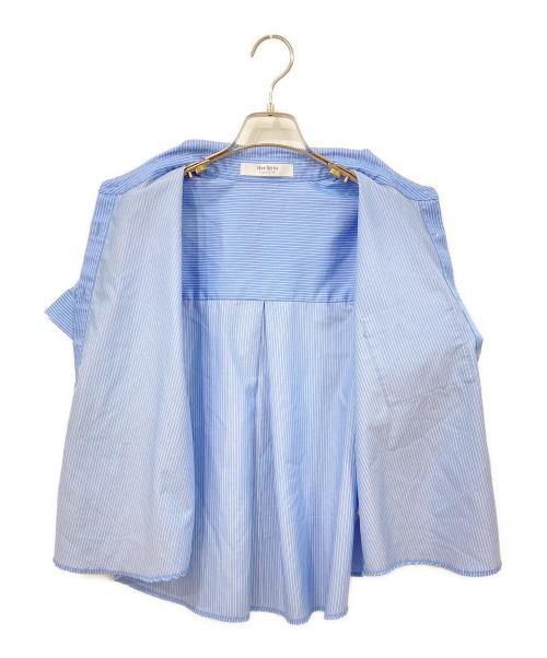 HER LIP TO（ハーリップトゥ）HER LIP TO (ハーリップトゥ) シャツブラウス ブルー×ホワイト サイズ:Sの古着・服飾アイテム