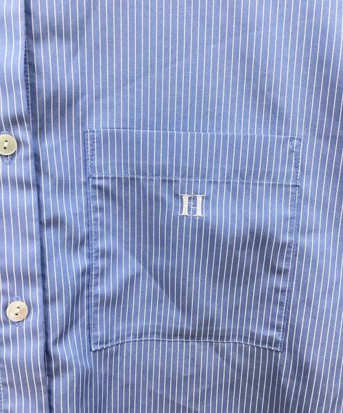 HER LIP TO（ハーリップトゥ）HER LIP TO (ハーリップトゥ) シャツブラウス ブルー×ホワイト サイズ:Sの古着・服飾アイテム
