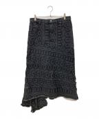 MARC JACOBSマークジェイコブス）の古着「The Monogram Denim Skirt」｜ブラック